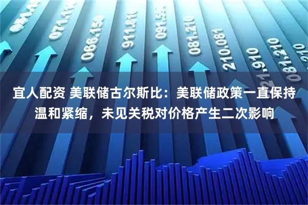 宜人配资 美联储古尔斯比：美联储政策一直保持温和紧缩，未见关税对价格产生二次影响